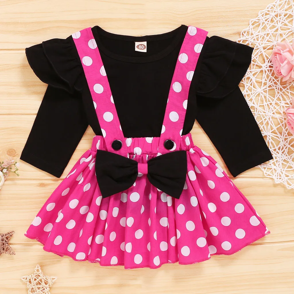Autumn Baby Girl Clothes Set Cartoon Minnie Kids Girl Clothes Set Ruffles Tops Bow Polka Dot Strap Dress Kids Dresses For Girls
Autumn Baby Girl Clothes Set Cartoon Minnie Kids Girl Clothes Set Ruffles Tops Bow Polka Dot Strap Dress Kids Dresses For Girls