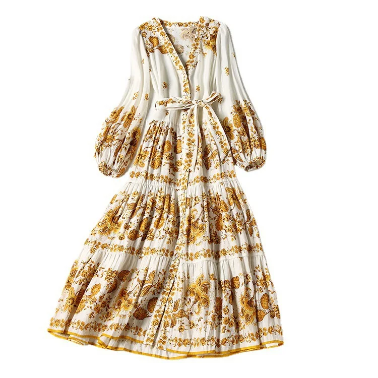 2021 spring and summer new long yellow sexy bag hip linen midi skirt high waist printed puff sleeve dress
2021 spring and summer new long yellow sexy bag hip linen midi skirt high waist printed puff sleeve dress