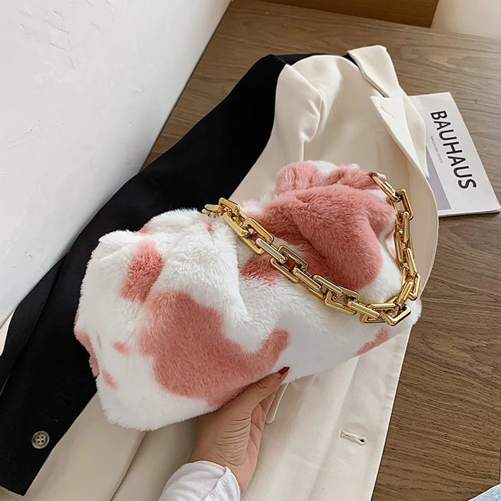 Plush Handbag Women Cloud Chain Shoulder Bags Cow Animal Evening Party Purse Women Underarm Handbags 2021 Bags' Trend
Plush Handbag Women Cloud Chain Shoulder Bags Cow Animal Evening Party Purse Women Underarm Handbags 2021 Bags' Trend