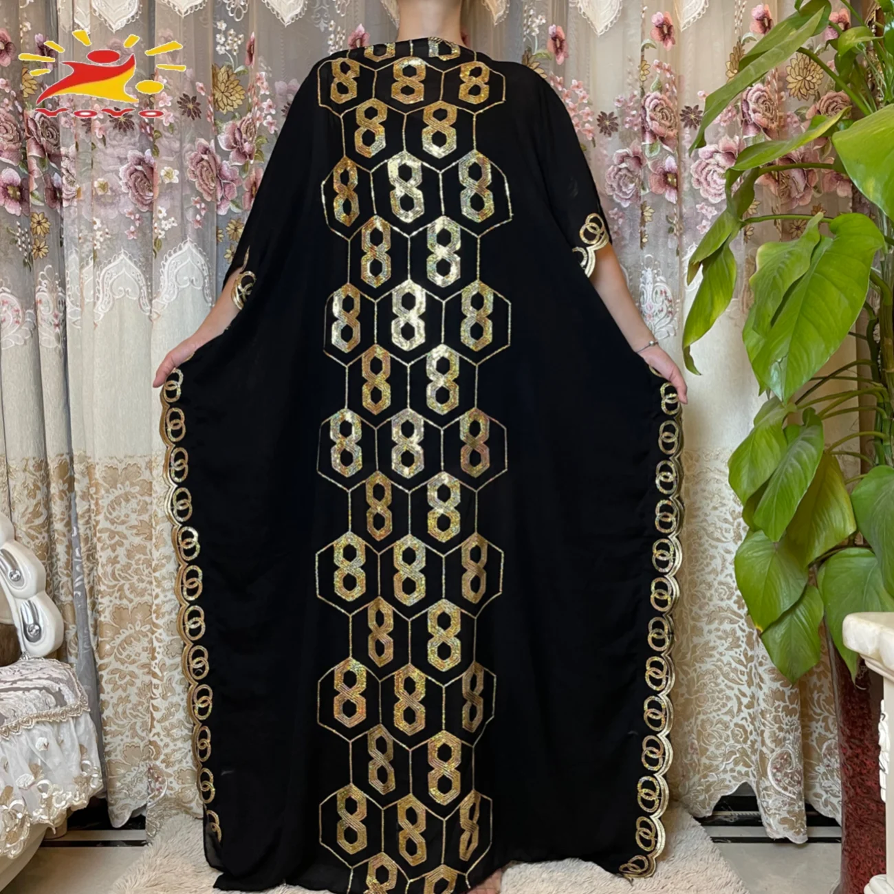 Новый Рамадан Caftan длинное платье Абая высококачественный вышитый блестками