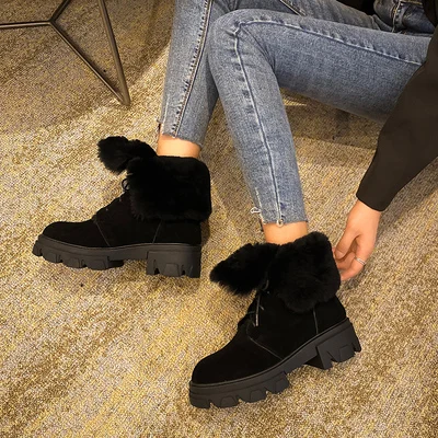 Woman Snow Boots Fashion All-match Thick-soled Plus Velvet Platform Short Shoes 2020 New Crystal Decro Height Increasing Boots
Woman Snow Boots Fashion All-match Thick-soled Plus Velvet Platform Short Shoes 2020 New Crystal Decro Height Increasing Boots
