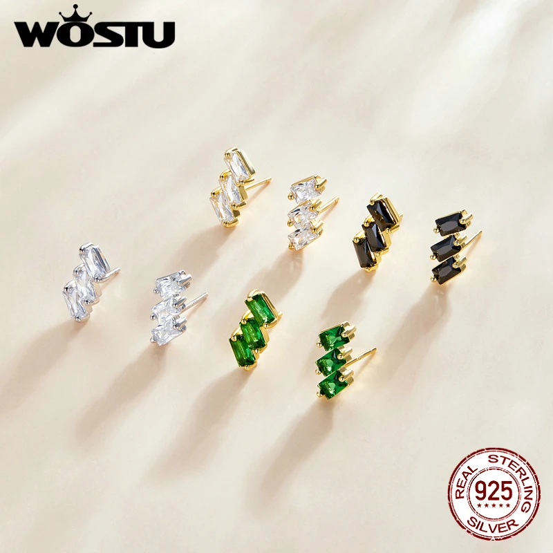 Wostu Earring 100% 925 Sterling Silver Shine Blocks Stud Earrings With Geometry Zircon For Women Fine Jewlery Gift DXE1051
Wostu Earring 100% 925 Sterling Silver Shine Blocks Stud Earrings With Geometry Zircon For Women Fine Jewlery Gift DXE1051