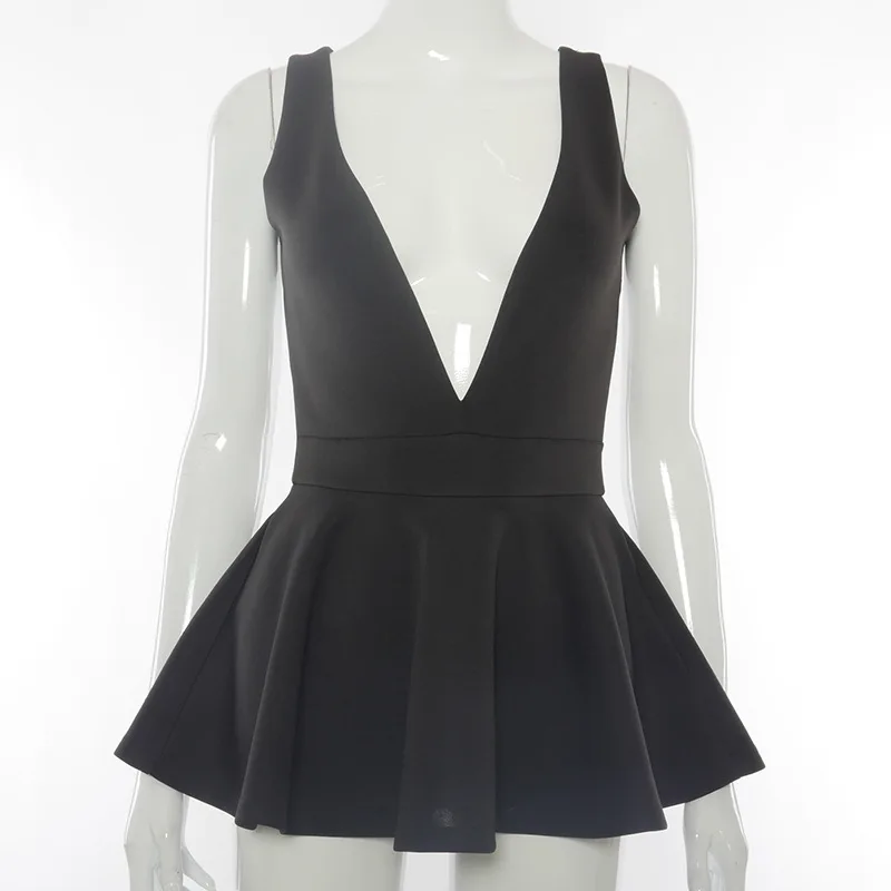 CIGGANTFUL Women Summer Sexy Backless Party Casual Fake Skirt One Piece Shorts Bodysuit Ruffle V Neck Sleeveless Black Outfit
CIGGANTFUL Women Summer Sexy Backless Party Casual Fake Skirt One Piece Shorts Bodysuit Ruffle V Neck Sleeveless Black Outfit