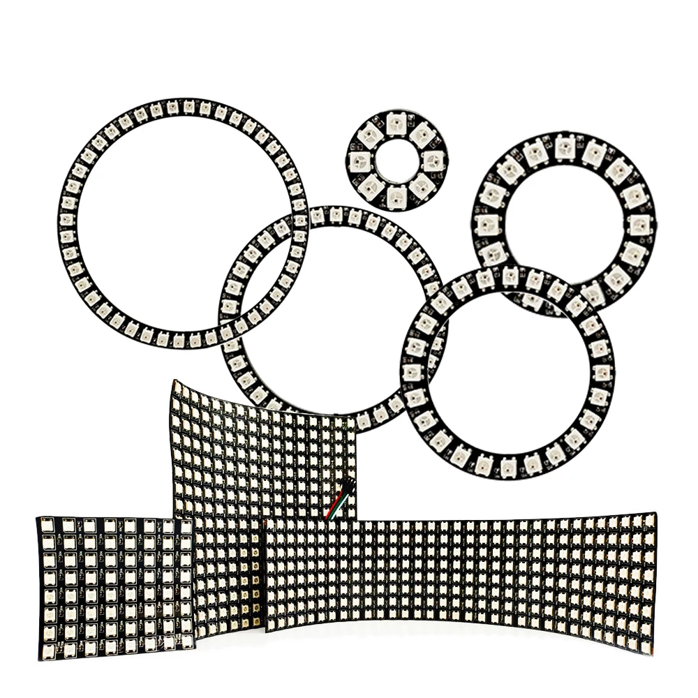 DC5V WS2812B Led Digital Panel Matrix Flexible Screen 8*8 16*16 8*32 5050 RGB WS2812 Ring Individually Addressable Pixels
DC5V WS2812B Led Digital Panel Matrix Flexible Screen 8*8 16*16 8*32 5050 RGB WS2812 Ring Individually Addressable Pixels