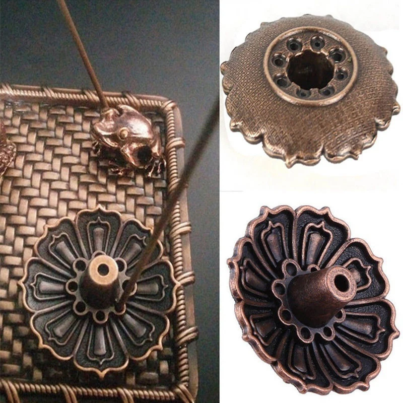 1 Pc 9-Hole Alloy Incense Holder Mini Lotus Flower Incense Sticks Burner Cones Censer Stick Teahouse Home Decoration Accessories
1 Pc 9-Hole Alloy Incense Holder Mini Lotus Flower Incense Sticks Burner Cones Censer Stick Teahouse Home Decoration Accessories