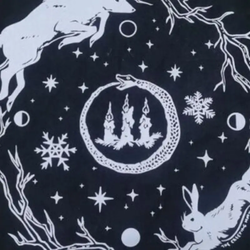 

Мягкая фланелевая скатерть для Таро, судьба, руководство, настольная игра, коврик, солнце, луна, гадания, таро, ткань