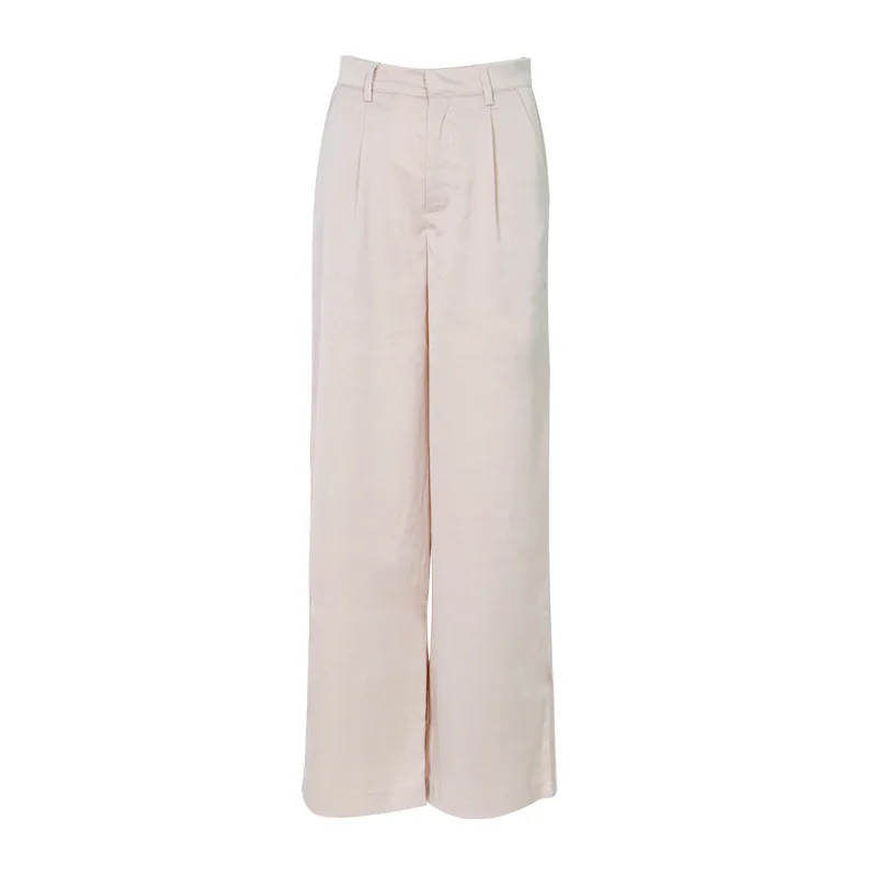 Maxi Pants For Women High Waist Zipper Pocket Summer Vintage Street Wear Long Trouser Glossy Satin Elegant Office Lady Trousers
Maxi Pants For Women High Waist Zipper Pocket Summer Vintage Street Wear Long Trouser Glossy Satin Elegant Office Lady Trousers