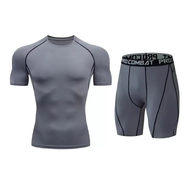 Mens Compression Sets Sport Tights Leggings for Basketball&football Men Fitness Clothing Compression T-shirt+tight Pants 2019
Mens Compression Sets Sport Tights Leggings for Basketball&football Men Fitness Clothing Compression T-shirt+tight Pants 2019