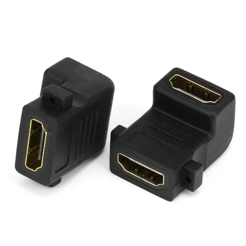 HDMI-compatible Adapter Converters Black 90 Degree Angle Female to Female for 1080P HDTV Cable Adaptor Converter Extender 
HDMI-compatible Adapter Converters Black 90 Degree Angle Female to Female for 1080P HDTV Cable Adaptor Converter Extender