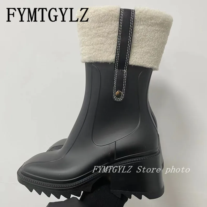 Женские непромокаемые ботинки FYMTGYLZ, ПВХ брендовые полусапожки на толстом каблуке, Короткие Водонепроницаемые Нескользящие сапоги для верх...
Женские непромокаемые ботинки FYMTGYLZ, ПВХ брендовые полусапожки на толстом каблуке, Короткие Водонепроницаемые Нескользящие сапоги для верх...