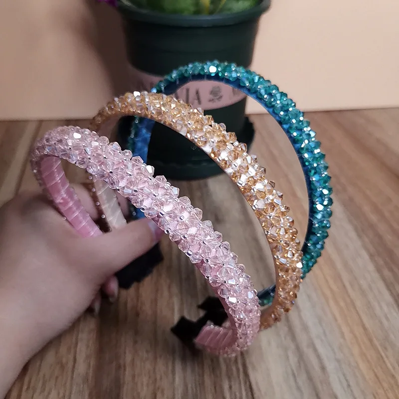 Fashion Women Beads Crystal Headbands Ladies Simple Handmade Bling No-Slip Rhinestone Hairbands For Girls Hair Hoop Accessories
Fashion Women Beads Crystal Headbands Ladies Simple Handmade Bling No-Slip Rhinestone Hairbands For Girls Hair Hoop Accessories