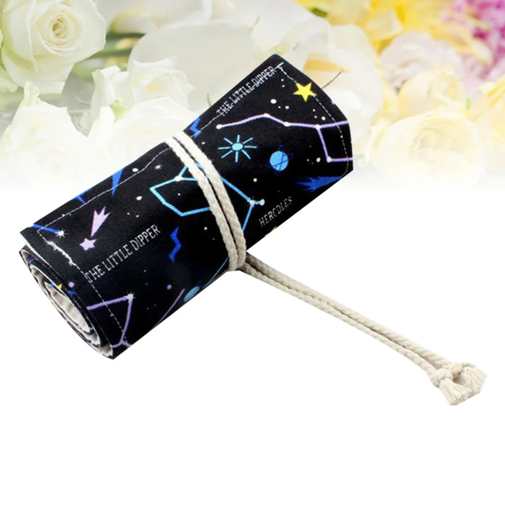 Pen Curtain Star Pattern Canvas Portable Rolling Pencil Roll Wrap Holder Pouch Case 48-hole Storage Organizer for Art
Pen Curtain Star Pattern Canvas Portable Rolling Pencil Roll Wrap Holder Pouch Case 48-hole Storage Organizer for Art