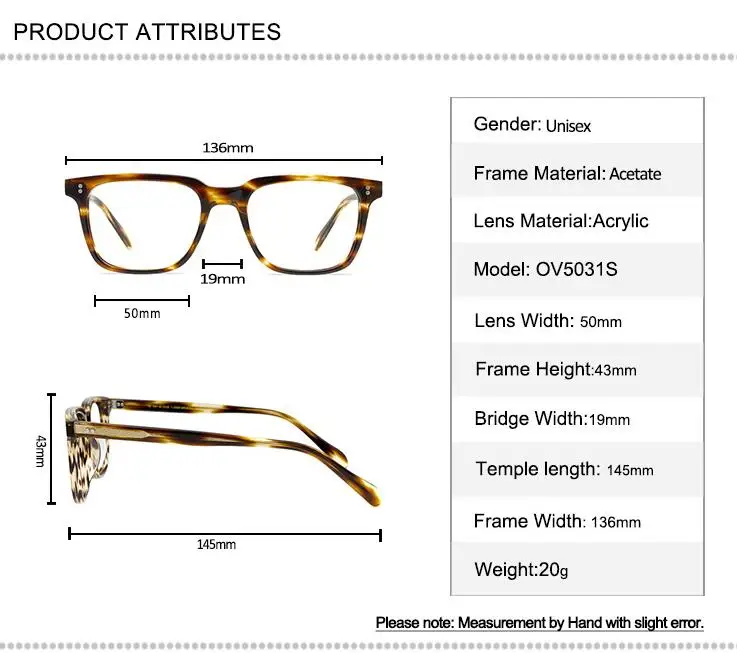 Retro Square Acetate Glasses Frame Unisex Full Rim Progressive Multi-focal Lens Optical Eyewear See Near Far Reading Eyeglasses
Retro Square Acetate Glasses Frame Unisex Full Rim Progressive Multi-focal Lens Optical Eyewear See Near Far Reading Eyeglasses