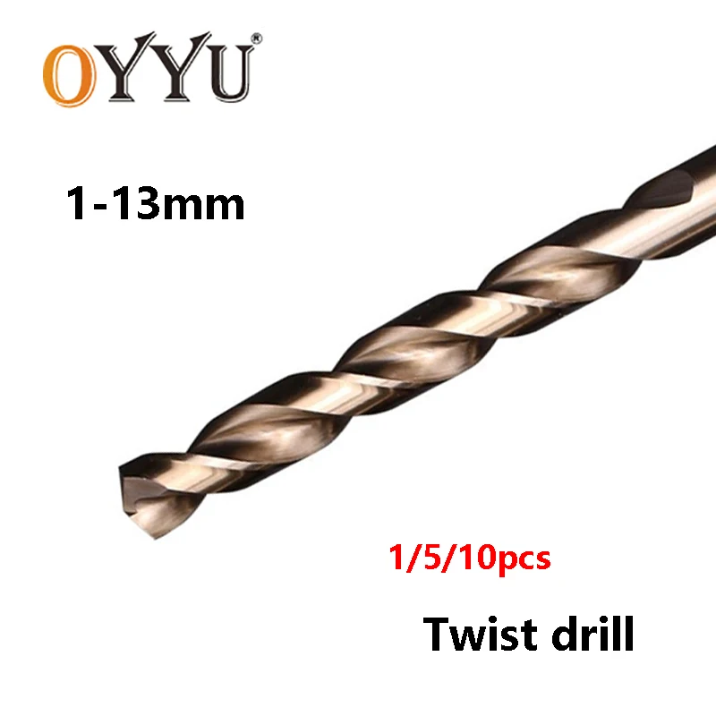 OYYU 1/5/10pcs Twist Drill HSS-G Co5 M35 Cobalt Coating 1-13mm Drilling Bit for Wood Stainless Steel Round Shank Power Tools
OYYU 1/5/10pcs Twist Drill HSS-G Co5 M35 Cobalt Coating 1-13mm Drilling Bit for Wood Stainless Steel Round Shank Power Tools