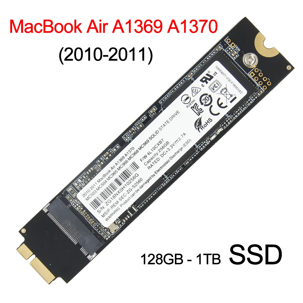 Новый 128 ГБ 256 512 1 ТБ SSD для Apple Macbook Air A1369 A1370 HDD твердотельный накопитель Mac 2010 2011 MacBook