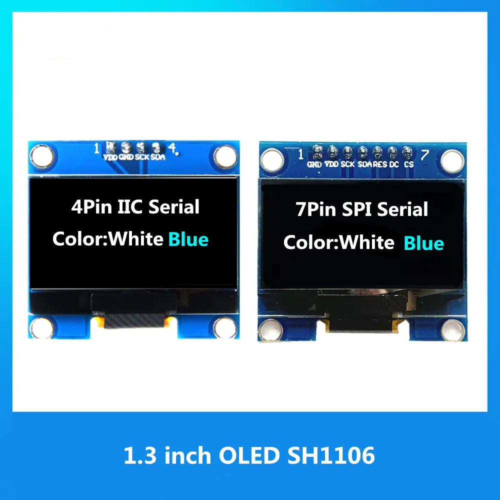 1 3 дюймов O светодиодный модуль белый/синий SPI/межсоединений интегральных схем I2C