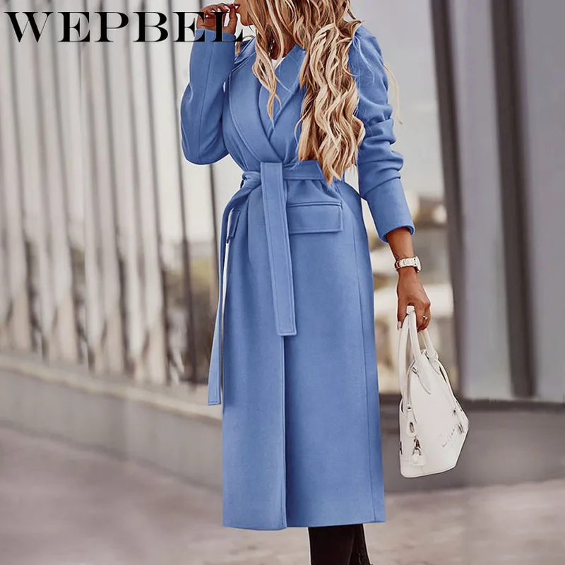 Mandylandy Women Winter Notched Woolen Long Coat Jacket Trench Lady Long Sleeve Lapel Collar Lace Up Long Windbreaker Outwear
Mandylandy Women Winter Notched Woolen Long Coat Jacket Trench Lady Long Sleeve Lapel Collar Lace Up Long Windbreaker Outwear