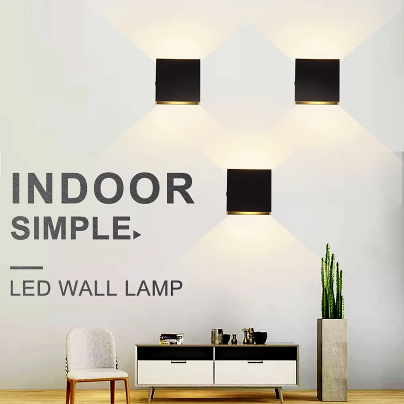 6W LED Aluminium Wall Light Rail Project Square LED Wall Lamp Bedside Room Bedroom Wall Decor Arts 3000K
6W LED Aluminium Wall Light Rail Project Square LED Wall Lamp Bedside Room Bedroom Wall Decor Arts 3000K