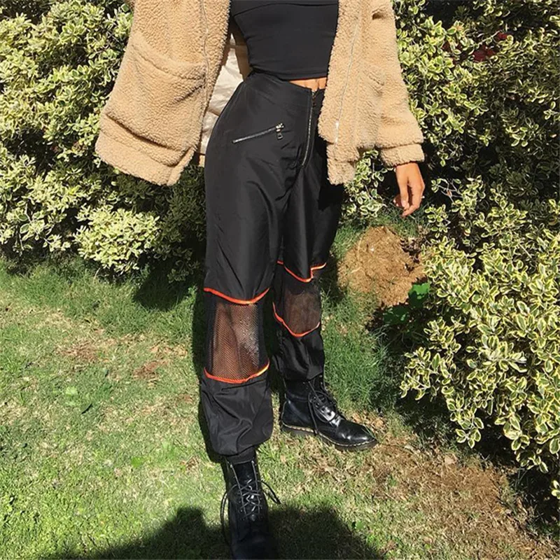 Sweatpants Women Mesh Patchwork Sweat Harem Pants Fashion Harajuku Trousers High Waist Sportswear Zipper Pockets
Sweatpants Women Mesh Patchwork Sweat Harem Pants Fashion Harajuku Trousers High Waist Sportswear Zipper Pockets