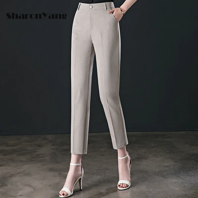 Spring and Summer Women's Suit Pants Fashion High Waist Women's Straight Pants Office Women's Trousers Large-size Pants
Spring and Summer Women's Suit Pants Fashion High Waist Women's Straight Pants Office Women's Trousers Large-size Pants