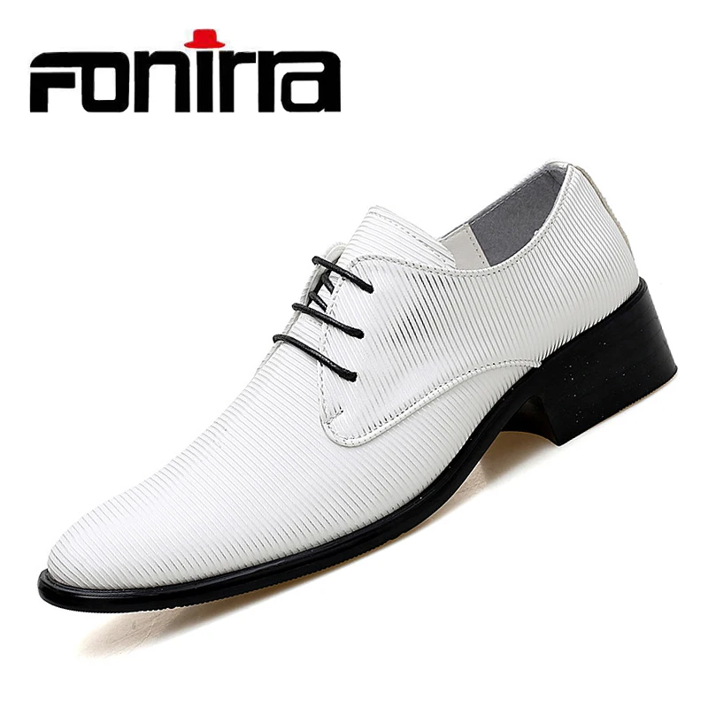 FONIRRA Men White PU Leather Shoe Slip On Men Party Derbies Shoes Casual Flats Shoes Men British Office Derby Suit Shoes 334
FONIRRA Men White PU Leather Shoe Slip On Men Party Derbies Shoes Casual Flats Shoes Men British Office Derby Suit Shoes 334