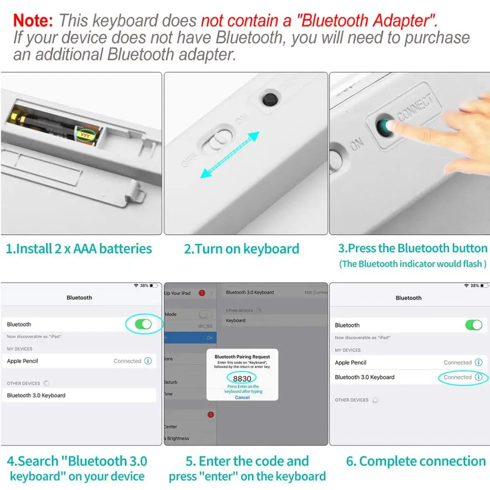 Беспроводная клавиатура teclado для Mac iPad iPhone iOS Android Windows Smart TV|Клавиатуры| |