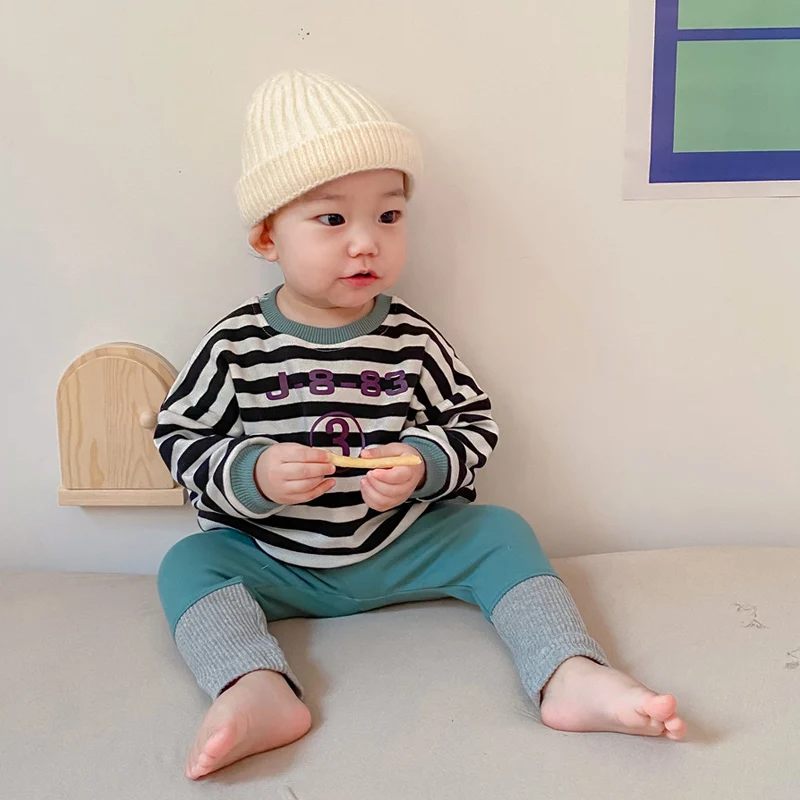 MILANCEL, новинка весны 2021, комплект детской одежды, полосатые толстовки и леггинсы, костюм для младенцев из 2 предметов, верхняя одежда для малы...
MILANCEL, новинка весны 2021, комплект детской одежды, полосатые толстовки и леггинсы, костюм для младенцев из 2 предметов, верхняя одежда для малы...