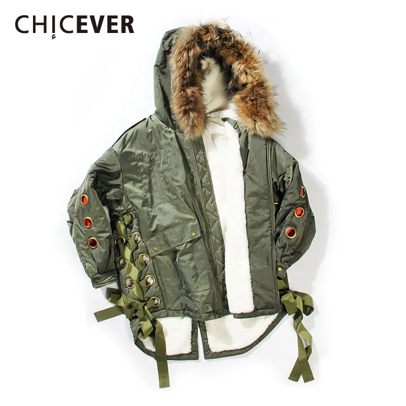 CHICEVER лоскутное шнуровка хлопковое пальто для женщин с капюшоном с длинным рукавом спинки разрез флисовые парки для женщин 2020 Зима Новинка 
CHICEVER лоскутное шнуровка хлопковое пальто для женщин с капюшоном с длинным рукавом спинки разрез флисовые парки для женщин 2020 Зима Новинка