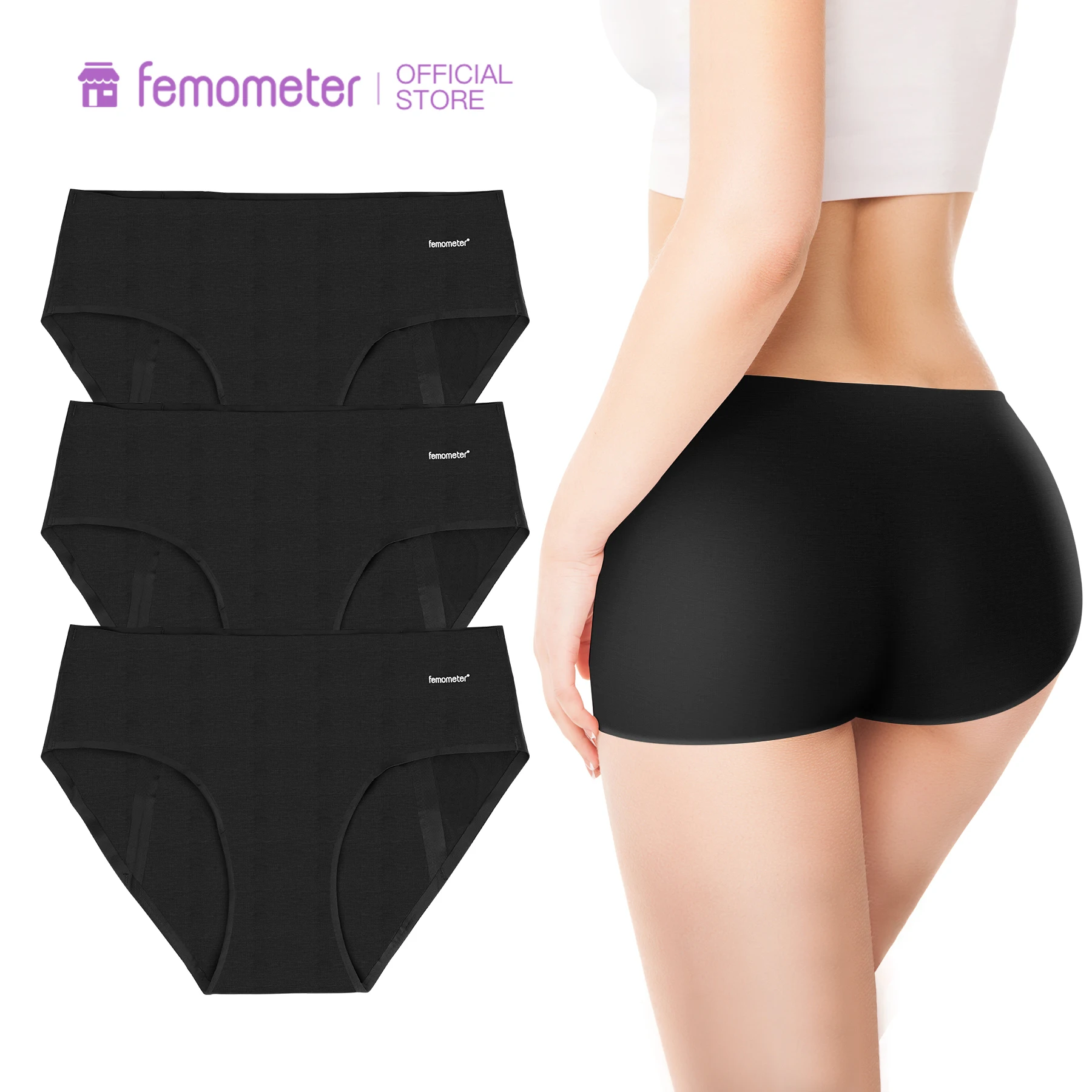 Femometer Menstrual Panties Briefs Breathable Lingerie Reusable Underpants Leakproof Period Underwear for Women Menstruelle
Femometer Menstrual Panties Briefs Breathable Lingerie Reusable Underpants Leakproof Period Underwear for Women Menstruelle