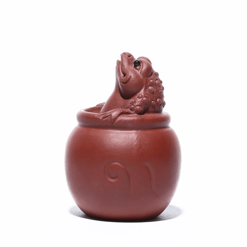 Yixing Sculpture Purple Clay Tea Pet Ornaments Lucky Golden Toad Statue Tea Figurine Crafts Home Tea Set Decoration Handmade Art
Yixing Sculpture Purple Clay Tea Pet Ornaments Lucky Golden Toad Statue Tea Figurine Crafts Home Tea Set Decoration Handmade Art