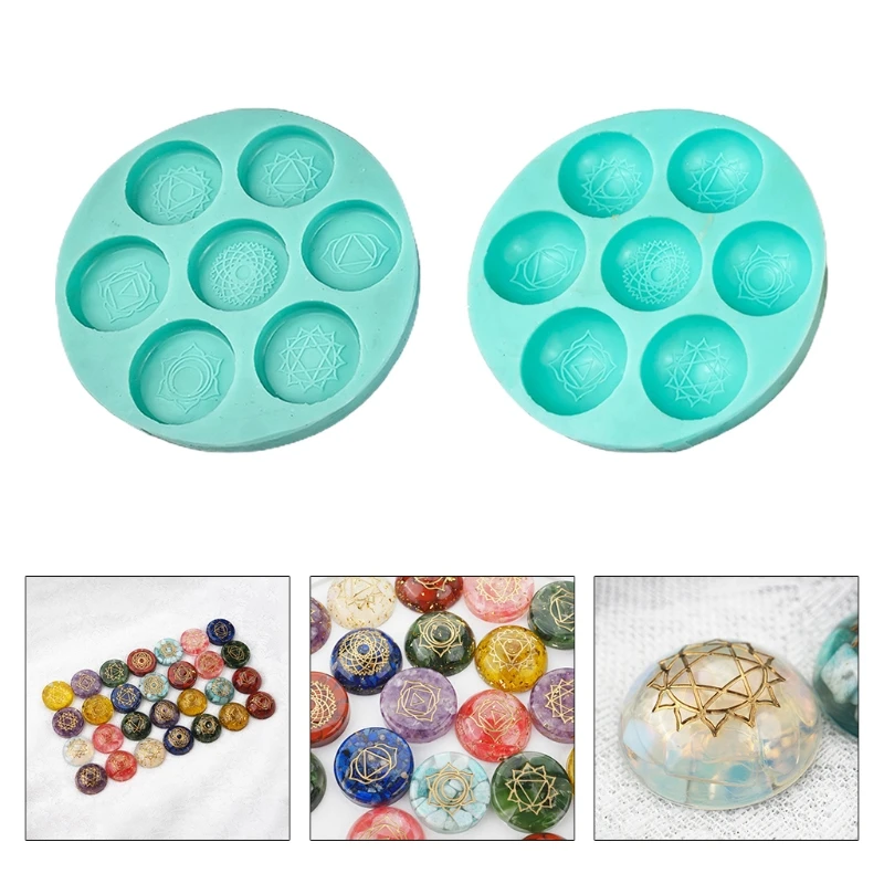 Epoxy Resin Mold Seven Chakras Hemisphere Round Silicone Mould DIY Crafts Jewelry Making Tools
Epoxy Resin Mold Seven Chakras Hemisphere Round Silicone Mould DIY Crafts Jewelry Making Tools