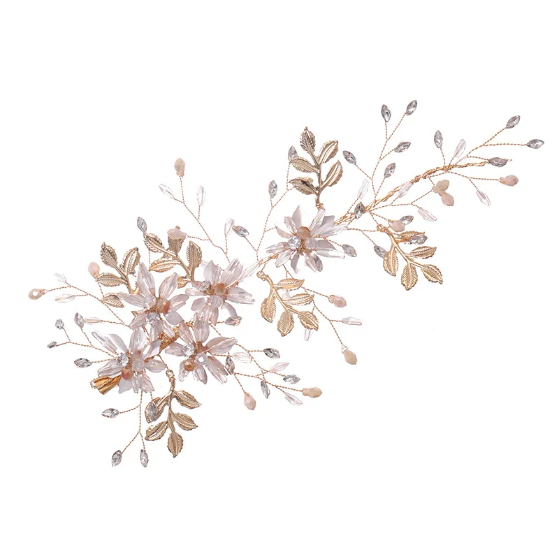 European and American Beam Bride Headdress Hand Made Metal Leaf Faux Rhinestone Hairpin Wedding Accessories MAEA99
European and American Beam Bride Headdress Hand Made Metal Leaf Faux Rhinestone Hairpin Wedding Accessories MAEA99