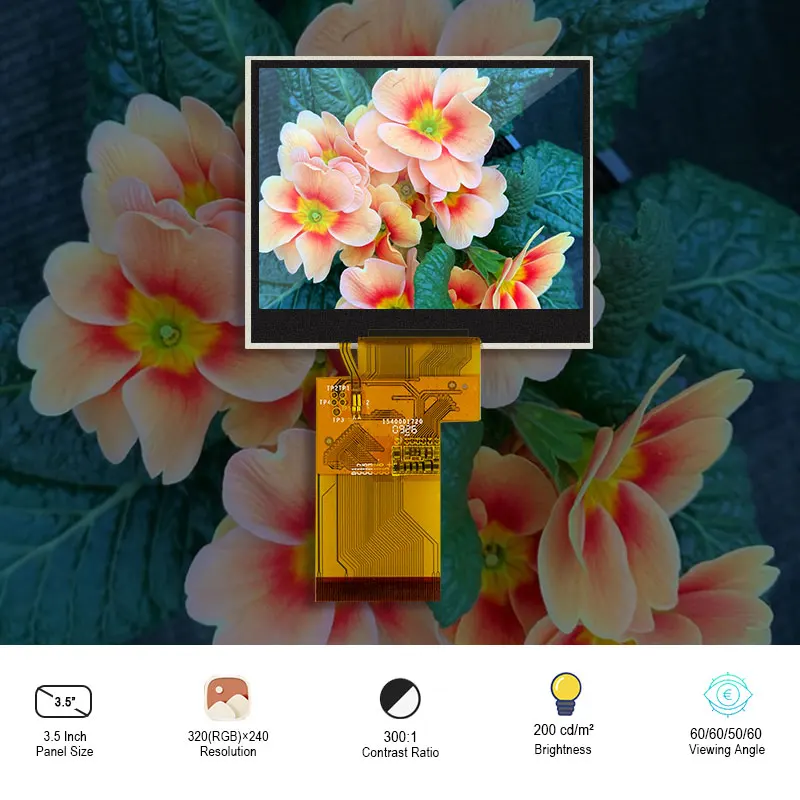 Оригинальный ЖК-дисплей TIANMA TM035KDH08, экран 3,5 дюйма, разрешение 320 × 240, цифровой SPI 54 PIN FPC LCM модуль
Оригинальный ЖК-дисплей TIANMA TM035KDH08, экран 3,5 дюйма, разрешение 320 × 240, цифровой SPI 54 PIN FPC LCM модуль