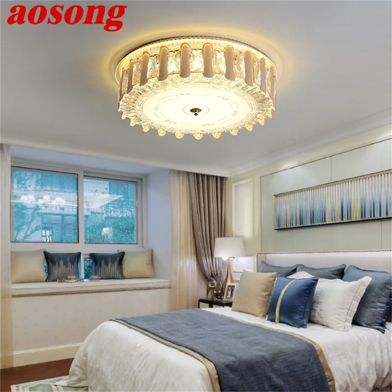 AOSONG Ceiling Light Modern Luxury Crystal Lamp Fixtures LED Home For Dining Room Decoration
AOSONG Ceiling Light Modern Luxury Crystal Lamp Fixtures LED Home For Dining Room Decoration