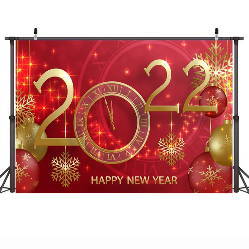 2022 Happy New Year Backdrop Red Clock Snowflake Photography Background Christmas Family Party Decor Banner Photocall Photozone
2022 Happy New Year Backdrop Red Clock Snowflake Photography Background Christmas Family Party Decor Banner Photocall Photozone
