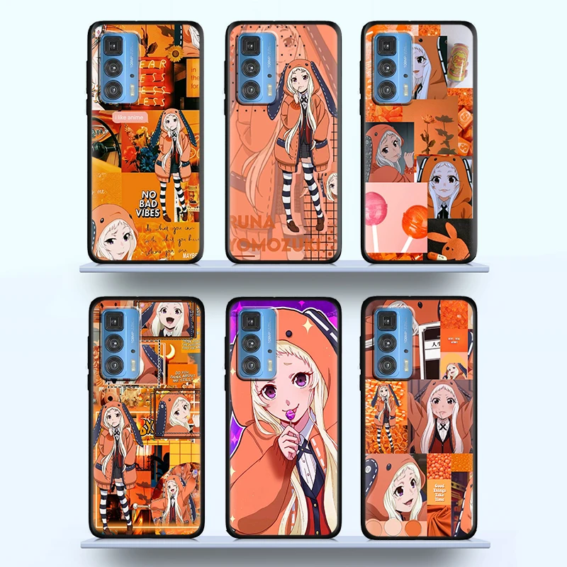 

Runa Yomozuki Anime Cute for Motorola Moto Edge G50 G60S E20 20 G10 E7i G40 X3 E6S E6i Pro Power 5G Black Phone Case Cover