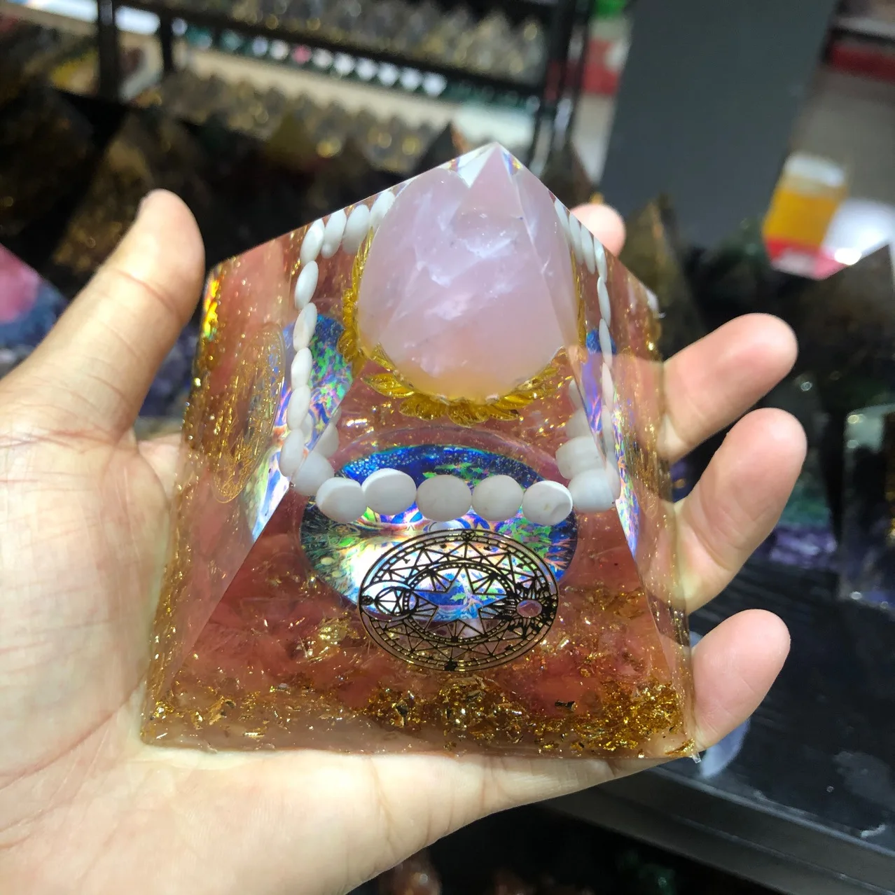 Rose Pink Quartz Crystals Sphere Orgone Pyramid Energy Generator For Emf Protection For Meditation Yoga And Chakra Healing
Rose Pink Quartz Crystals Sphere Orgone Pyramid Energy Generator For Emf Protection For Meditation Yoga And Chakra Healing