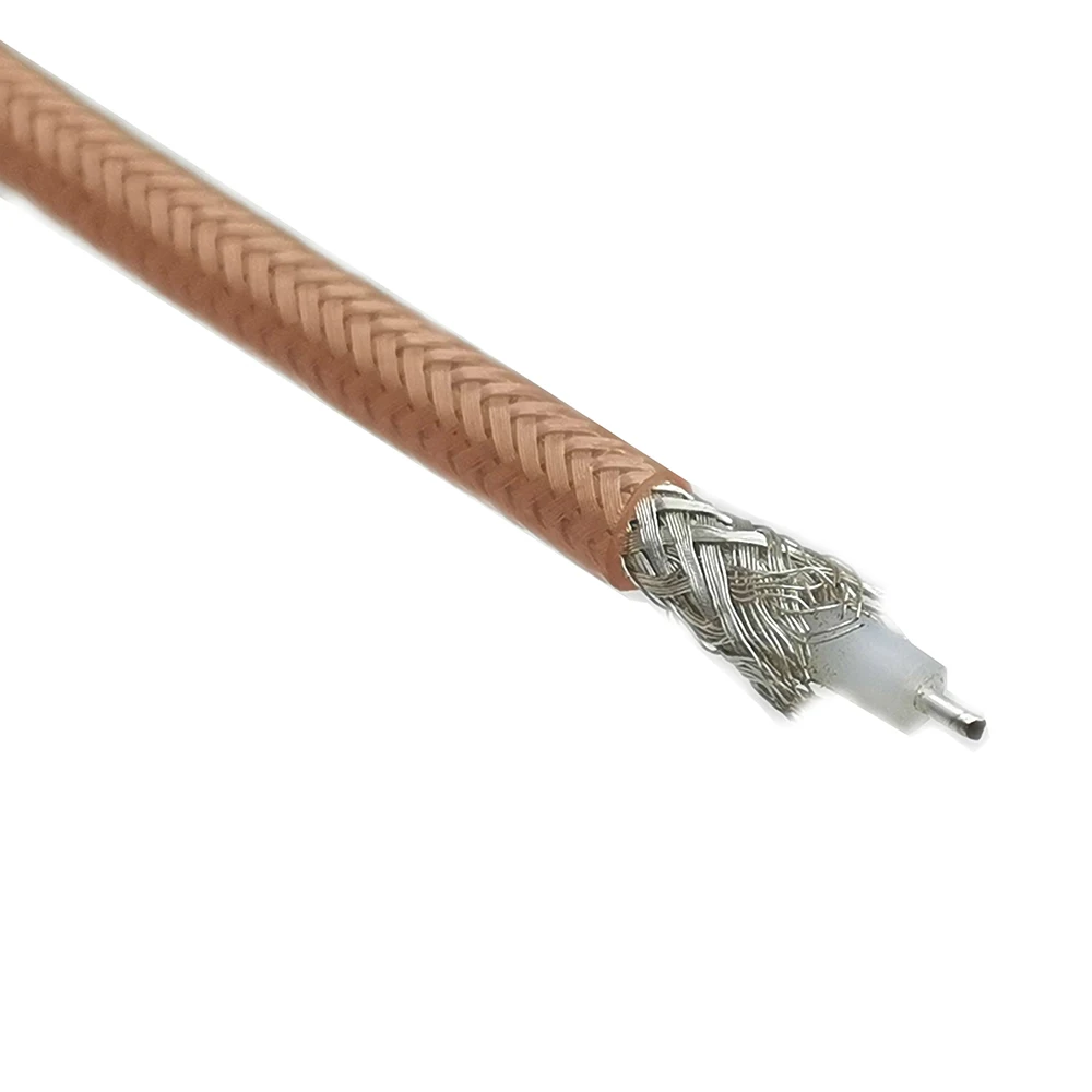 PURELINE 5M RG303 MIL-C-17 double braid shielded copper coaxial cable, RG303 low loss coaxial cable, 50 ohm RF cable
PURELINE 5M RG303 MIL-C-17 double braid shielded copper coaxial cable, RG303 low loss coaxial cable, 50 ohm RF cable
