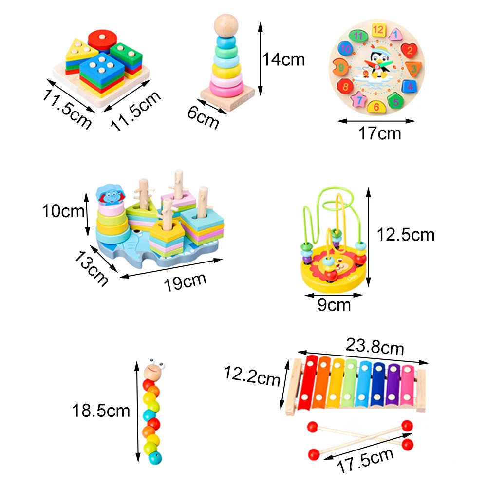 Wooden Toys Set Childhood Learning Toy Children Enlightenment Educational Toy 
Wooden Toys Set Childhood Learning Toy Children Enlightenment Educational Toy