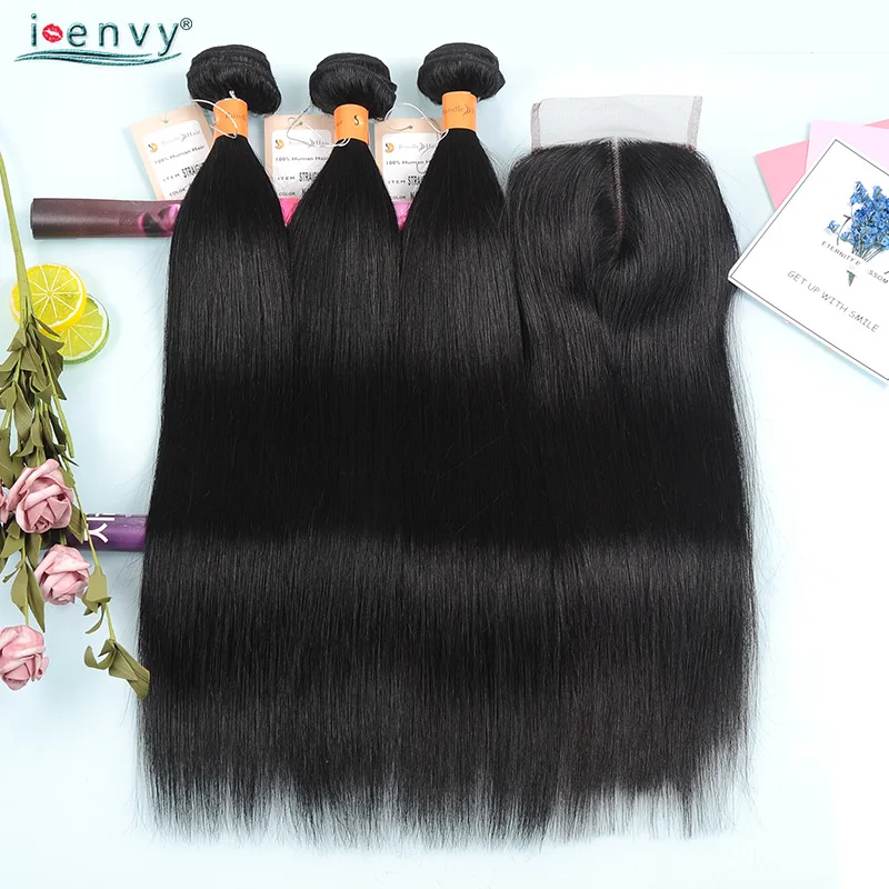 Natural Color Straight Hair Bundles With Closure 100% Brazilian Human Hair Bundles With 4X4 Closure Remy Hair Extensions Weaves
Natural Color Straight Hair Bundles With Closure 100% Brazilian Human Hair Bundles With 4X4 Closure Remy Hair Extensions Weaves