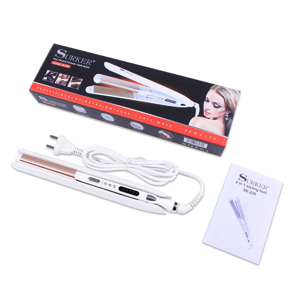 Electric Splint Flat Hair Curler 2 in 1 Hair Straightener Curling Flat Hair Curler Multifunction Hair Straightener Styling Tools 
Electric Splint Flat Hair Curler 2 in 1 Hair Straightener Curling Flat Hair Curler Multifunction Hair Straightener Styling Tools