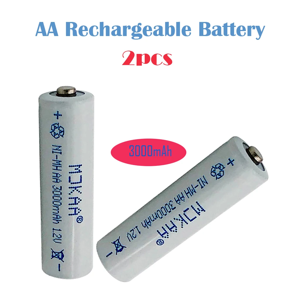 

AA 2/4/6/8PCS 3000mAh 1.2V NI-MH Rechargeable Battery High Quanlity 3000 mAh 2A Batteries For Remote Control PRE-Charged