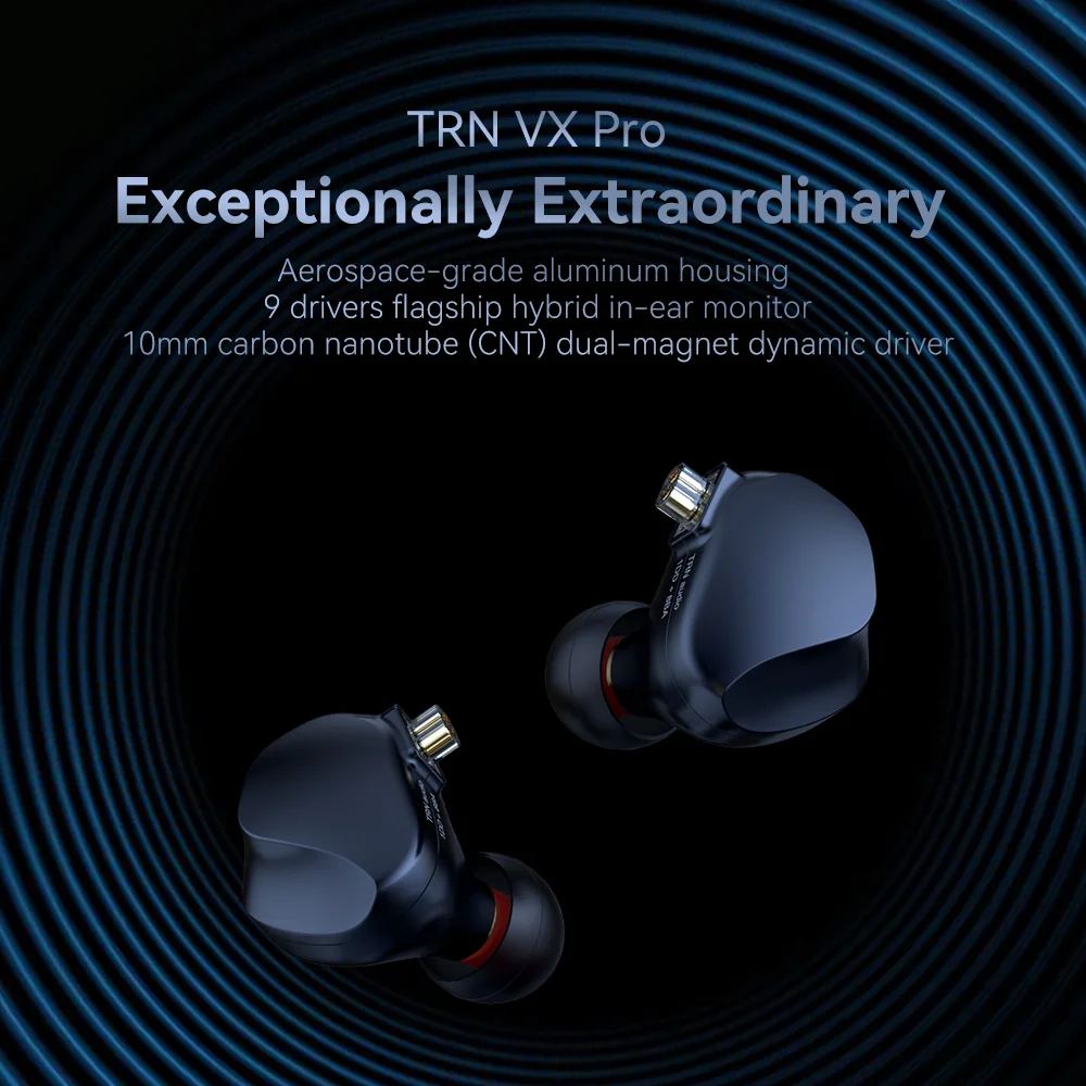TRN VX Pro Наушники-вкладыши 8BA + 1DD гибридные Hi-Fi наушники DJ монитор Спортивная