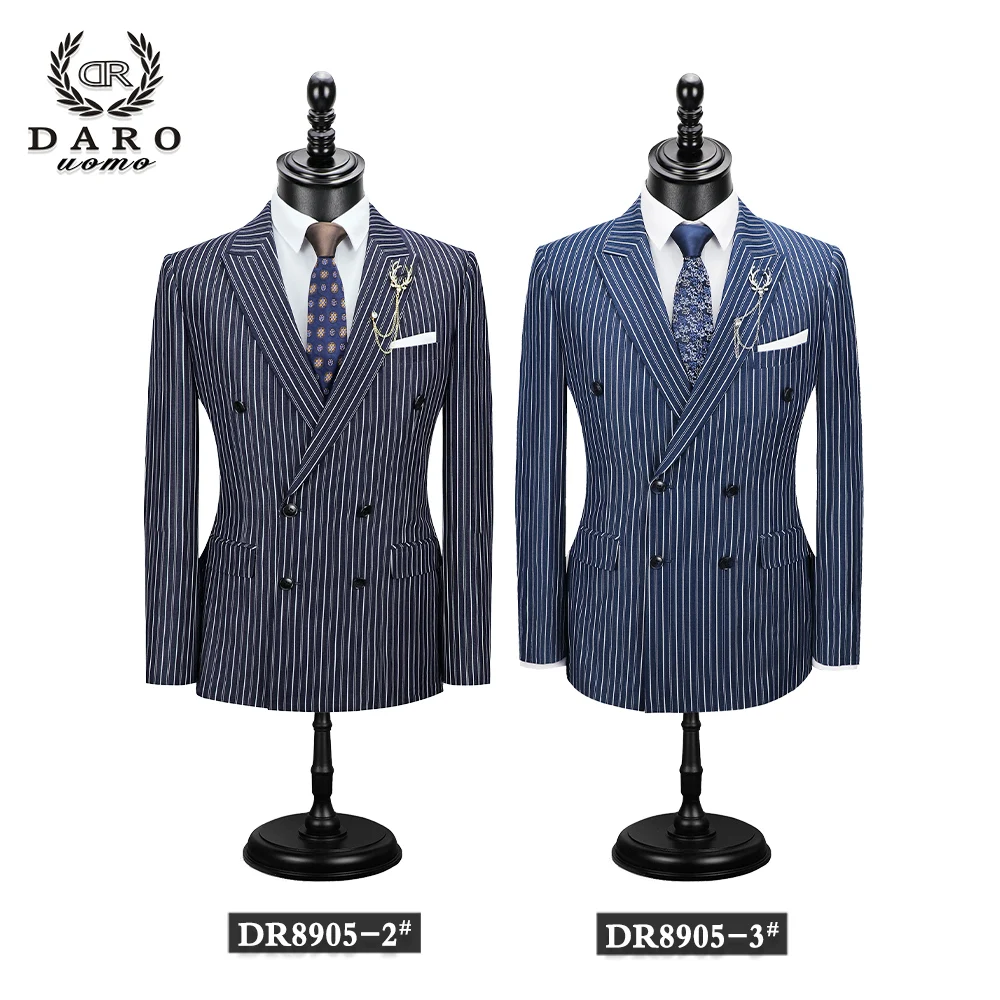 DAROuomo 2020 Men Suit New Style Casual Business Stripe Jacket pant 2 Piece Slim Fit Blue Striped Blazer Good Quality DR8905
DAROuomo 2020 Men Suit New Style Casual Business Stripe Jacket pant 2 Piece Slim Fit Blue Striped Blazer Good Quality DR8905