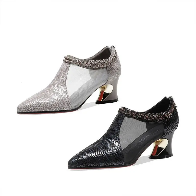 2021 Autumn Shoe Woman,Casual Mesh Shoes,Pointed toe Summer Mid Heels,Jokers Chunky Heel Sandals,BLACK,GREY,Dropshipping
2021 Autumn Shoe Woman,Casual Mesh Shoes,Pointed toe Summer Mid Heels,Jokers Chunky Heel Sandals,BLACK,GREY,Dropshipping