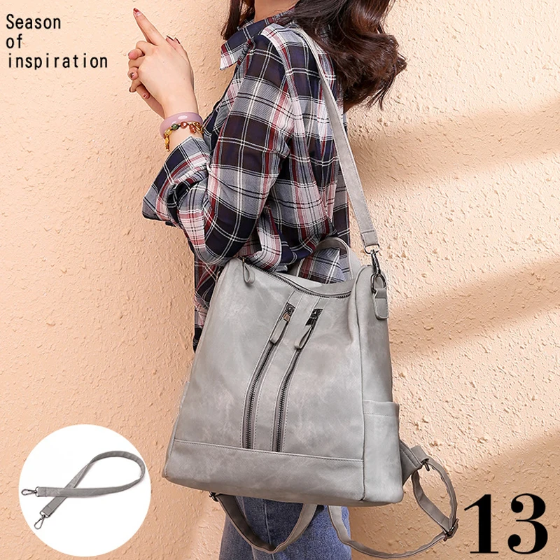 2020 New Korean version Soft PU Leather Women's Backpack Large Capacity Trendy Backpack Leisure Travel Student School Bag
2020 New Korean version Soft PU Leather Women's Backpack Large Capacity Trendy Backpack Leisure Travel Student School Bag