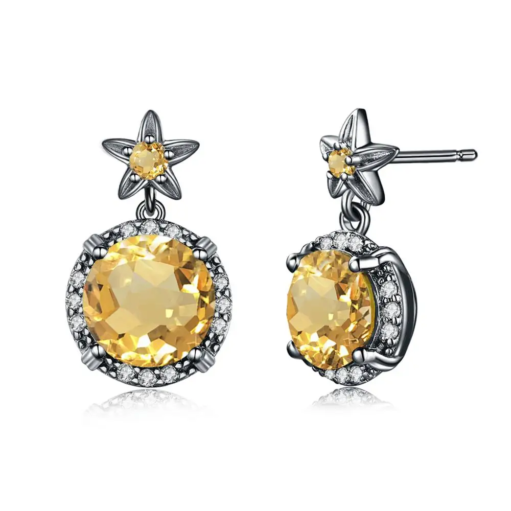 Silver 925 Stud Earrings Women Black Gold Color Gothic Wedding Gemstone Yellow Citrine Jewelry With Diamond Mulheres Brincos
Silver 925 Stud Earrings Women Black Gold Color Gothic Wedding Gemstone Yellow Citrine Jewelry With Diamond Mulheres Brincos