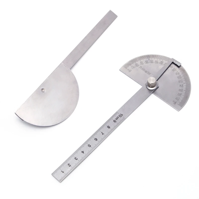 10cm Round Head 180 Protractor Angle Finder Stainless Steel Measuring Ruler
10cm Round Head 180 Protractor Angle Finder Stainless Steel Measuring Ruler