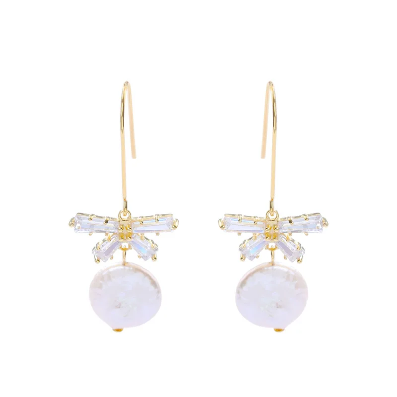 FUN-BEAUTY Women's S925 Original Sterling Silver Bow Earrings European and American Baroque Royal Style Natural Pearl Earrings
FUN-BEAUTY Women's S925 Original Sterling Silver Bow Earrings European and American Baroque Royal Style Natural Pearl Earrings