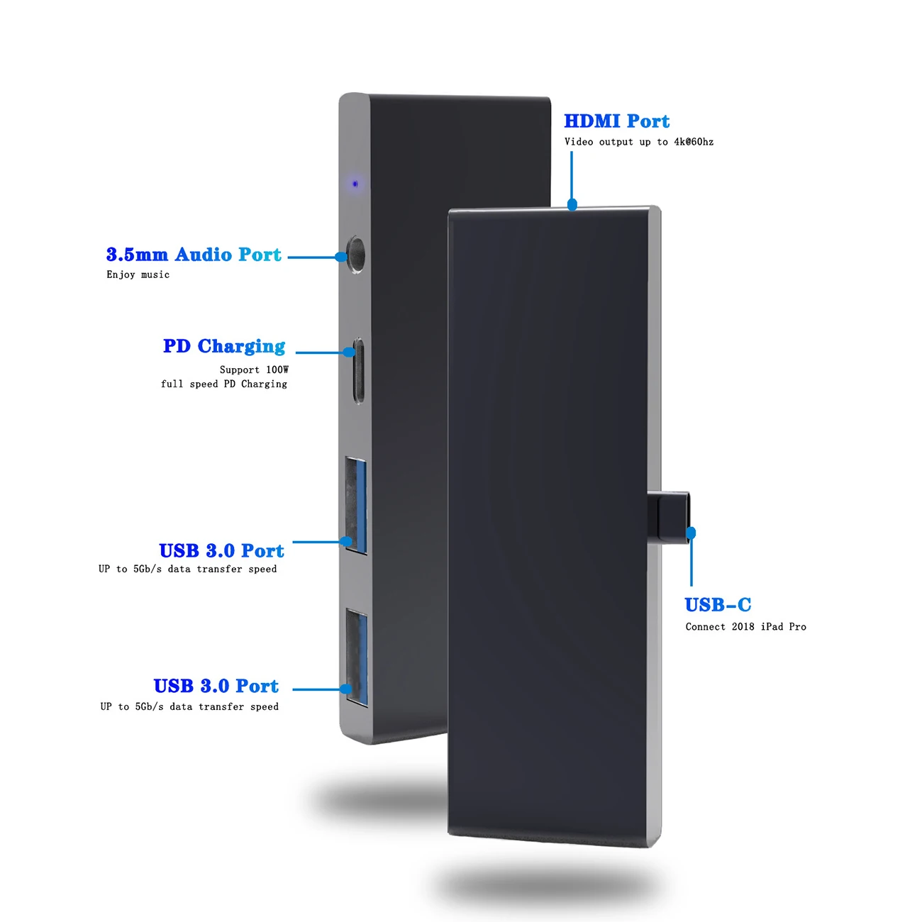 Type-C Docking Station HUB 5-in-1 USBC To HDMI 4k60hzIpad Pro Supports 3.5 Headset Wire Control
Type-C Docking Station HUB 5-in-1 USBC To HDMI 4k60hzIpad Pro Supports 3.5 Headset Wire Control